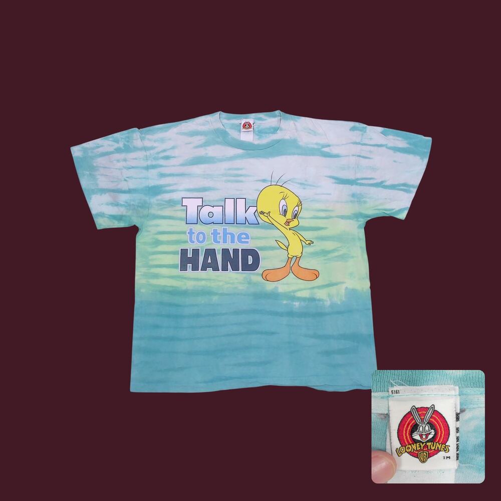 Y2K Tweety Talk To The Hand Tie Dye Tee XXL